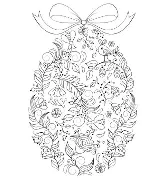 Easter egg on white background Stock Illustration