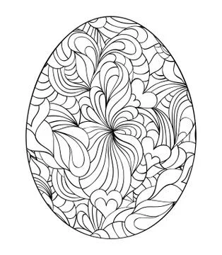 Easter egg on white background Stock Illustration