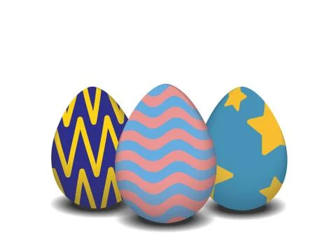 Easter egg on white background Stock Illustration