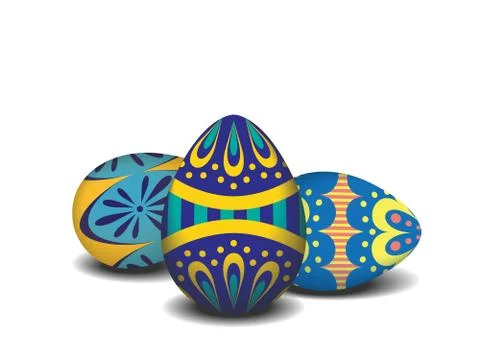 Easter egg on white background Stock Illustration