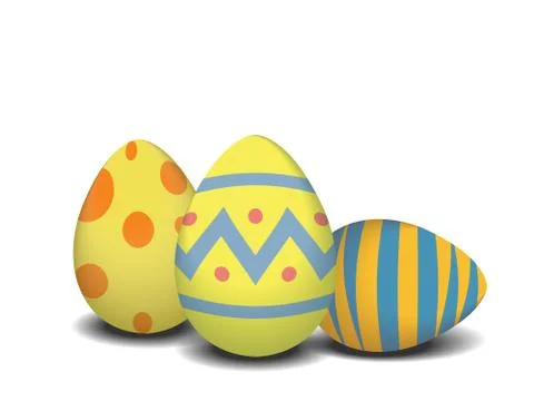 Easter egg on white background Stock Illustration