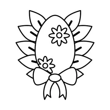 Easter egg on white background 스톡 일러스트