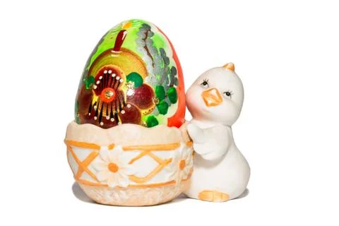 Easter egg on white background Stock Photos