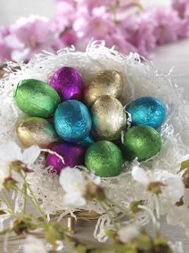 Easter egg on a white background Stock Photos