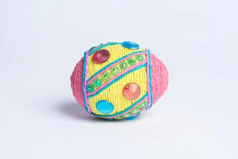 Easter egg on the white background Foto stock