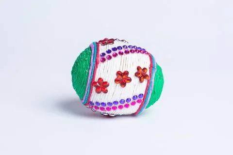 Easter egg on the white background Foto stock