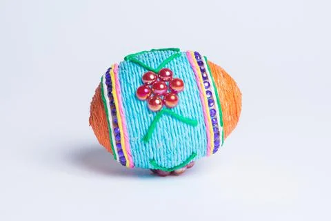 Easter egg on the white background Foto stock