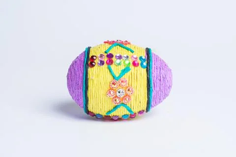 Easter egg on the white background Foto stock