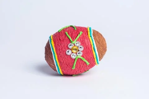 Easter egg on the white background Foto stock