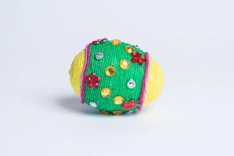 Easter egg on the white background Foto stock