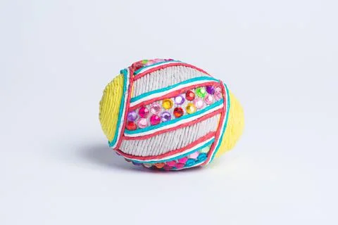 Easter egg on the white background Stock Photos