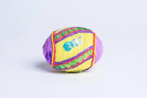 Easter egg on the white background Foto stock