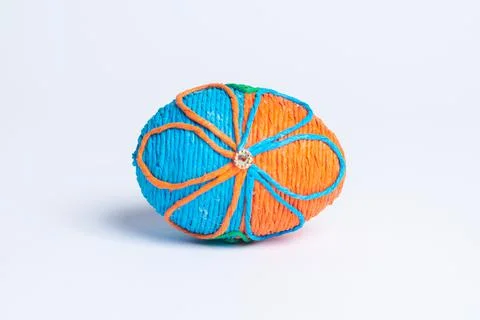 Easter egg on the white background Stock Photos