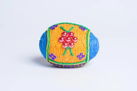 Easter egg on the white background Stock Photos