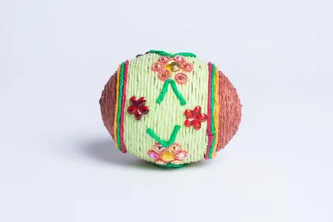 Easter egg on the white background Foto stock