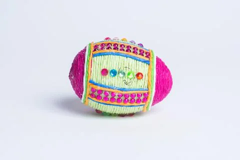 Easter egg on the white background Foto stock