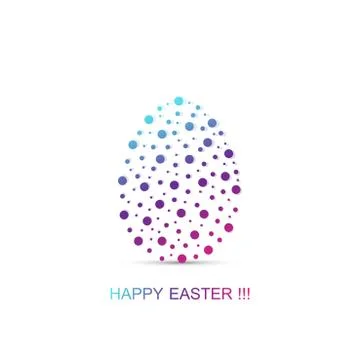 Easter egg on white background . Vector illustration Stock Illustration