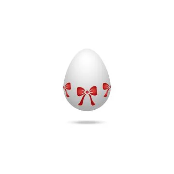 Easter egg. White chicken egg. Illustrazione stock