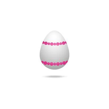 Easter egg. White chicken egg. Stock Illustration
