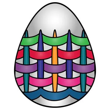 Easter egg. White chicken egg. 스톡 일러스트