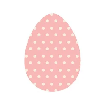 Easter egg with white dots Stock Illustration
