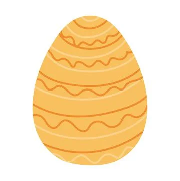 Easter egg with yellow color Illustrazione stock