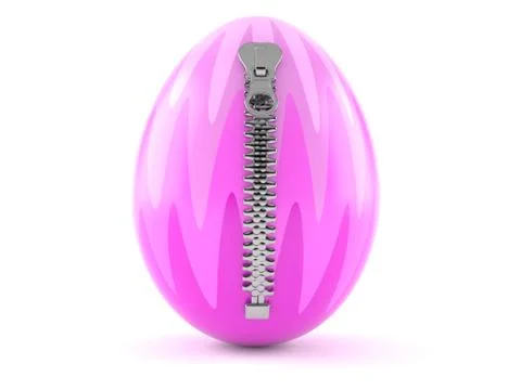 Easter egg with zipper Stock Illustration