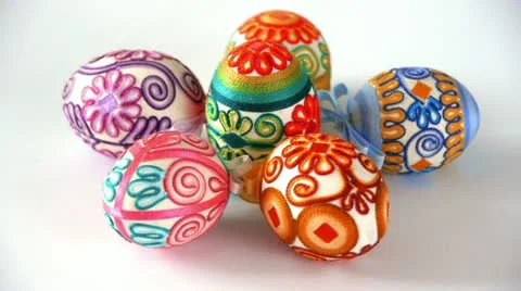 Easter Eggs 2 Stock Footage 21233597