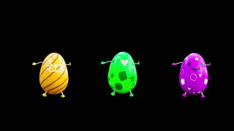 Easter, eggs, with Alpha matte. 動画素材 169868549