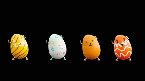 Easter, eggs, with Alpha matte. 動画素材 169949710