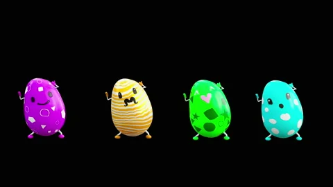 Easter, eggs, with Alpha matte. 库存影片 169949716