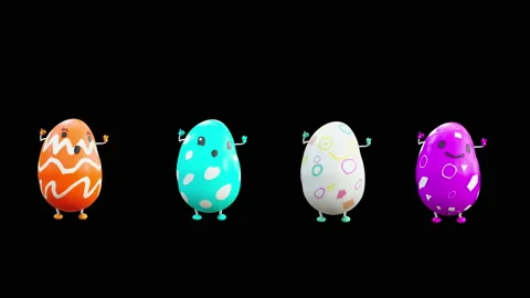 Easter, eggs, with Alpha matte. Video stock 170253173