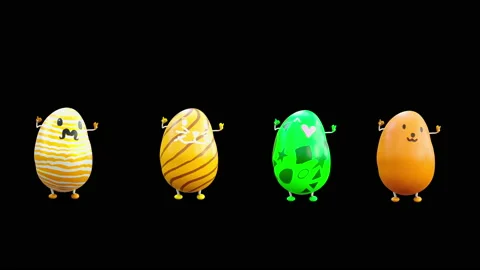 Easter, eggs, with Alpha matte. Video stock 170253207