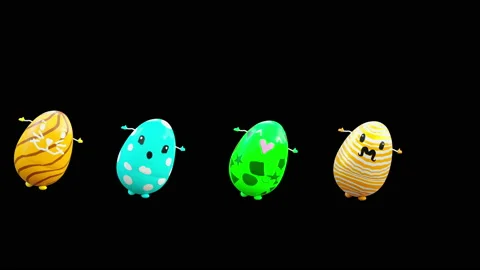 Easter, eggs, with Alpha matte. 動画素材 170571669