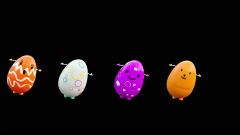 Easter, eggs, with Alpha matte. Stock Footage 170571671