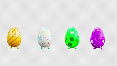 Easter, eggs, with Alpha matte. Stock Footage 170571748