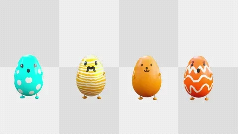 Easter, eggs, with Alpha matte. Stock Footage 170571771