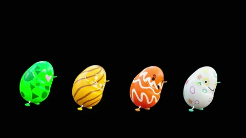 Easter, eggs, with Alpha matte. Stock Footage 171821798
