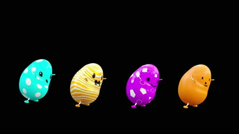 Easter, eggs, with Alpha matte. Stock Footage 171821823