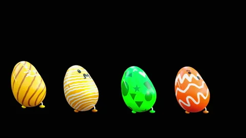 Easter, eggs, with Alpha matte. Stock Footage 171821864