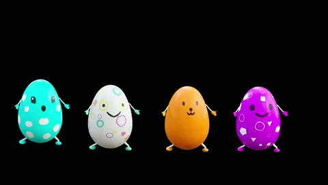 Easter, eggs, with Alpha matte. 動画素材 171821926
