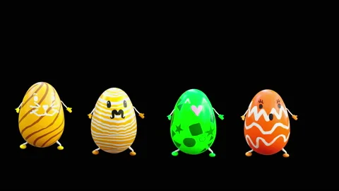 Easter, eggs, with Alpha matte. Stock Footage 171822052