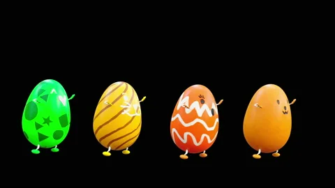 Easter, eggs, with Alpha matte. Stock Footage 171822112