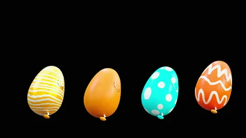 Easter, eggs, with Alpha matte. Stock Footage 171822163