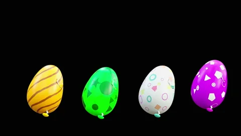 Easter, eggs, with Alpha matte. Stock Footage 171822164