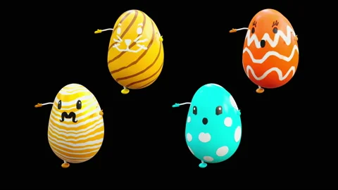 Easter, eggs, with Alpha matte. 動画素材 204809959