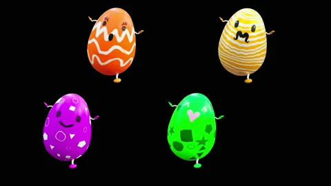 Easter, eggs, with Alpha matte. 库存影片 205477368