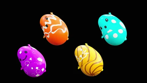 Easter, eggs, with Alpha matte. 库存影片 207824386