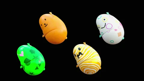 Easter, eggs, with Alpha matte. Stock Footage 207824394