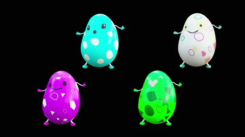 Easter, eggs, with Alpha matte. Stock Footage 221697002